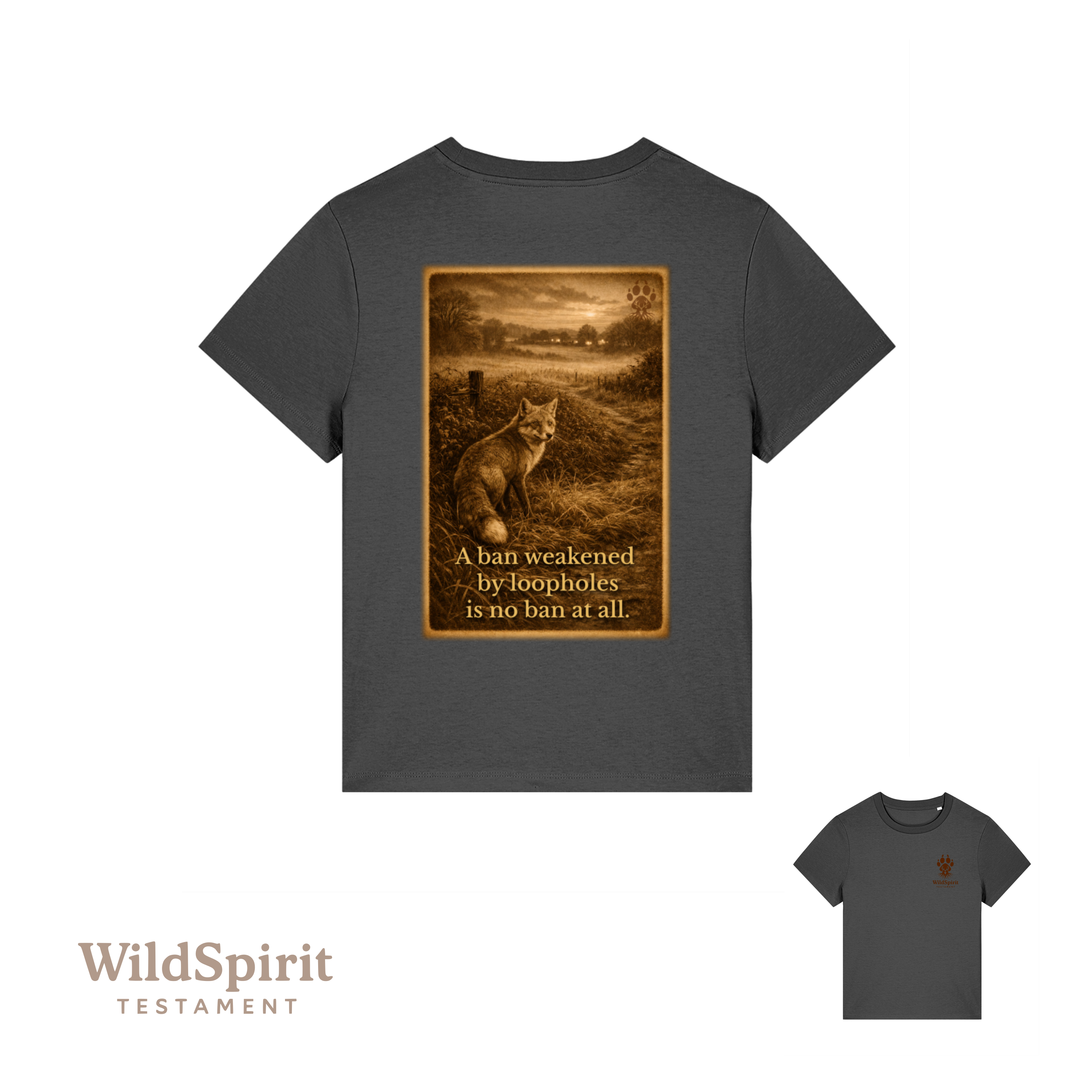 WildSpirit Testament – Fox Hunting (Vintage Sepia) Women's Tee