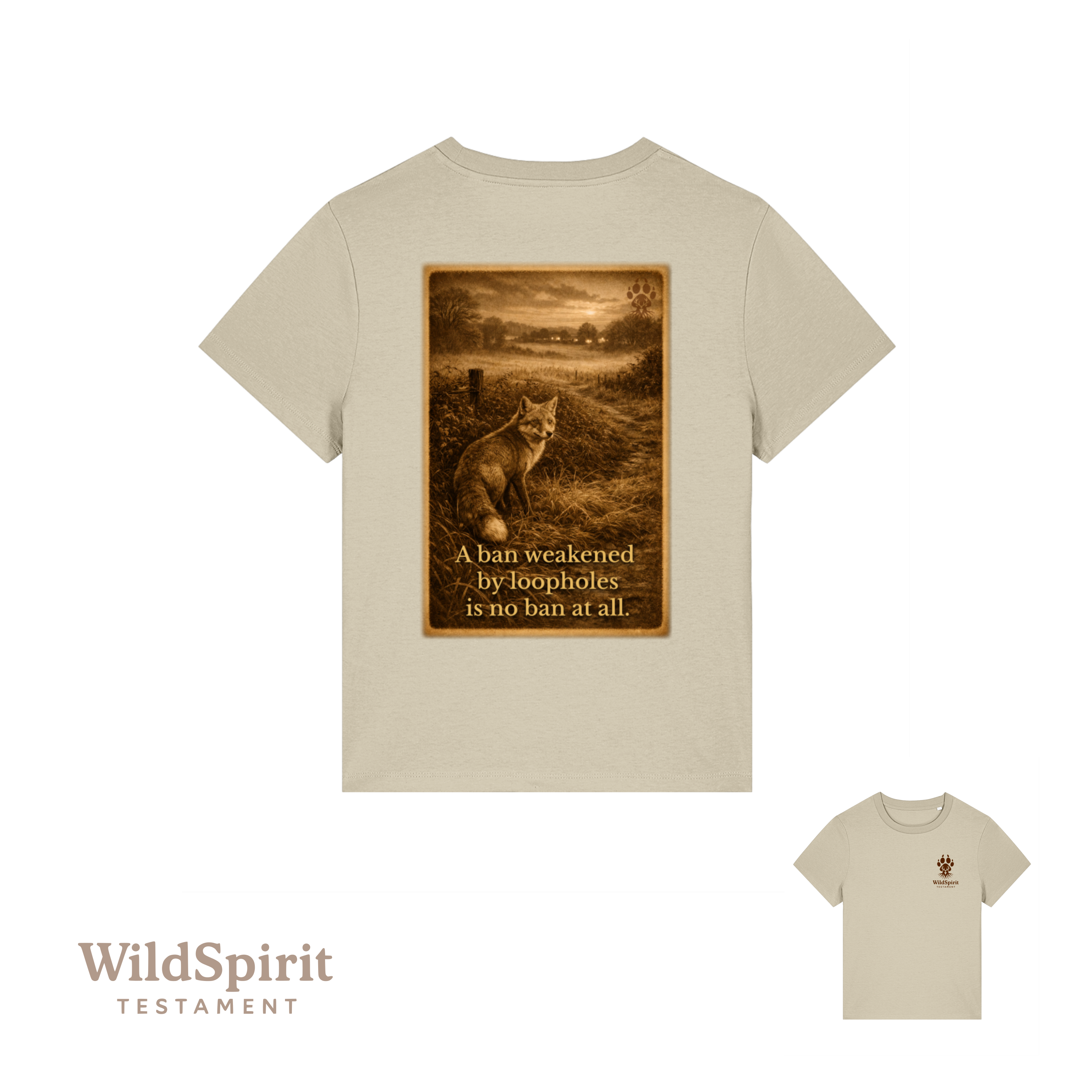 WildSpirit Testament – Fox Hunting (Vintage Sepia) Women's Tee