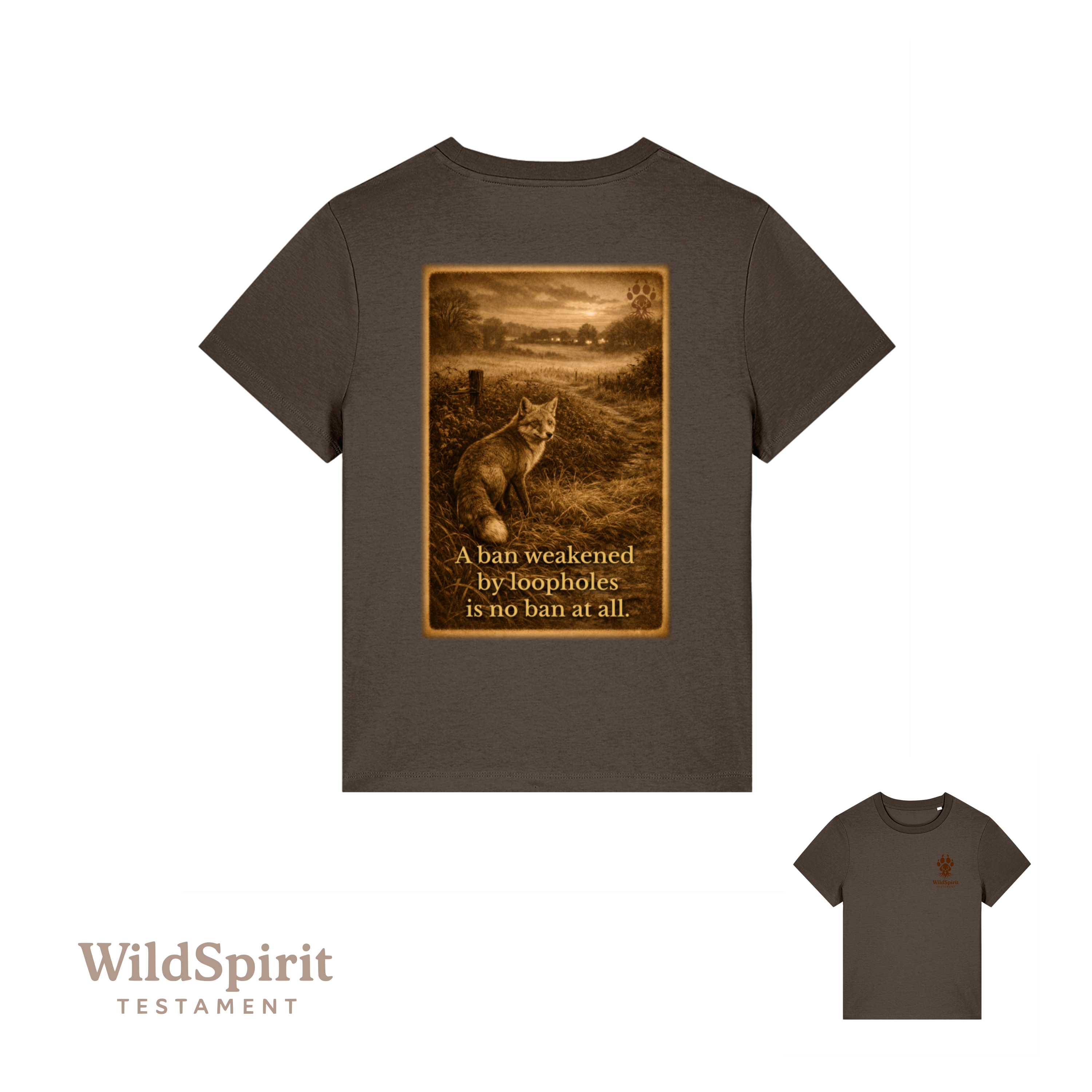 WildSpirit Testament – Fox Hunting (Vintage Sepia) Women's Tee