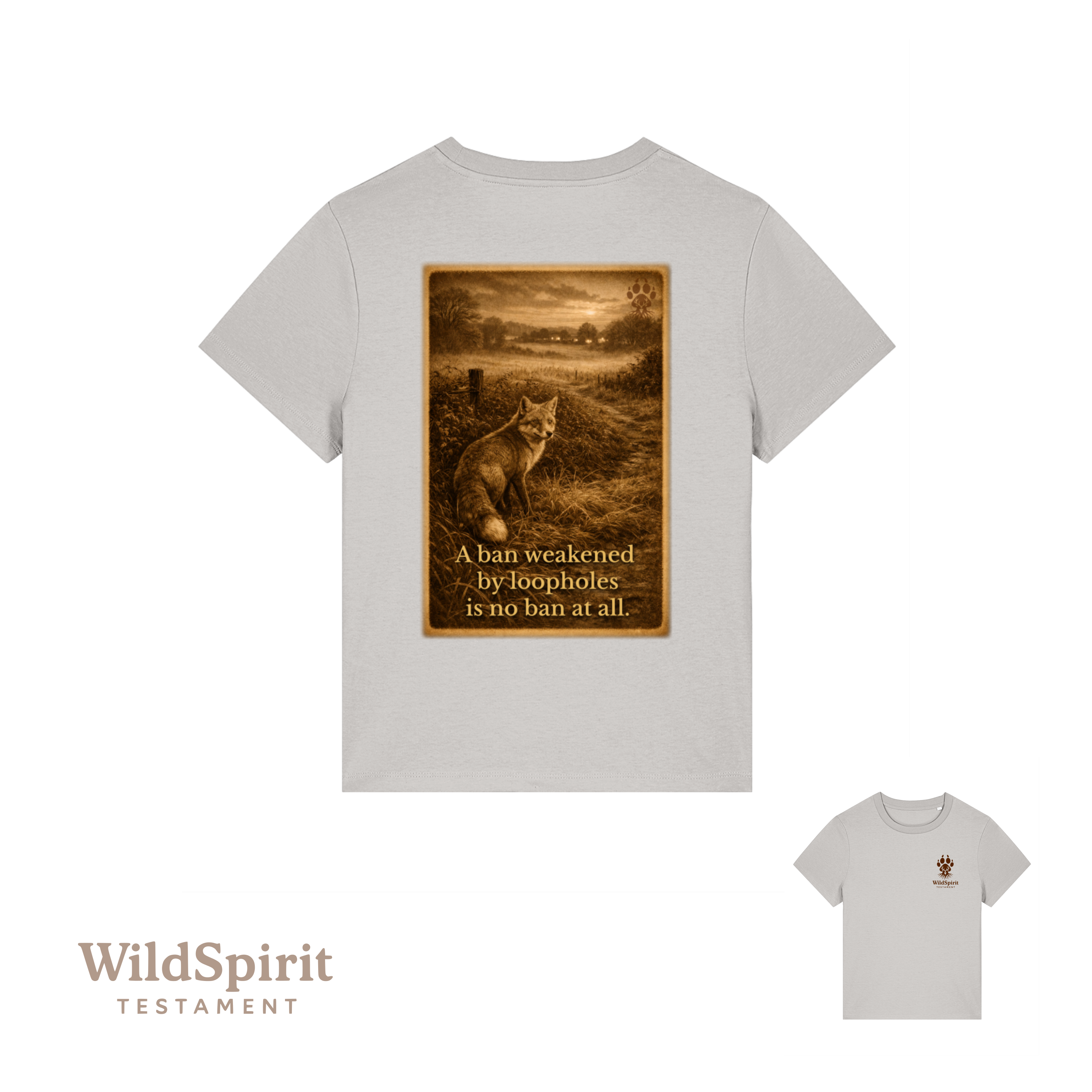WildSpirit Testament – Fox Hunting (Vintage Sepia) Women's Tee