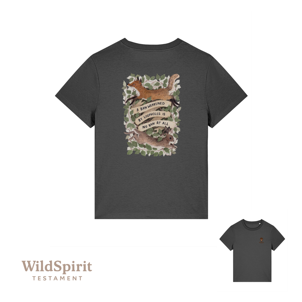 WildSpirit Testament – Fox & Hare Hunting (Shrubsy Art Edition) Women’s Tee