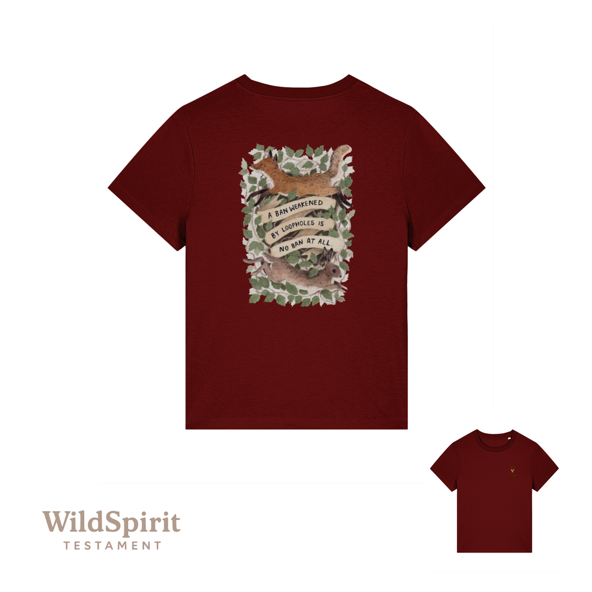 WildSpirit Testament – Fox & Hare Hunting (Shrubsy Art Edition) Women’s Tee