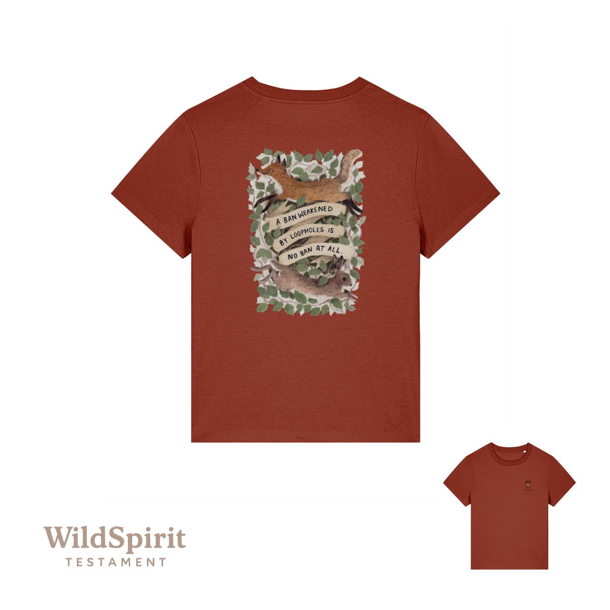 WildSpirit Testament – Fox & Hare Hunting (Shrubsy Art Edition) Women’s Tee