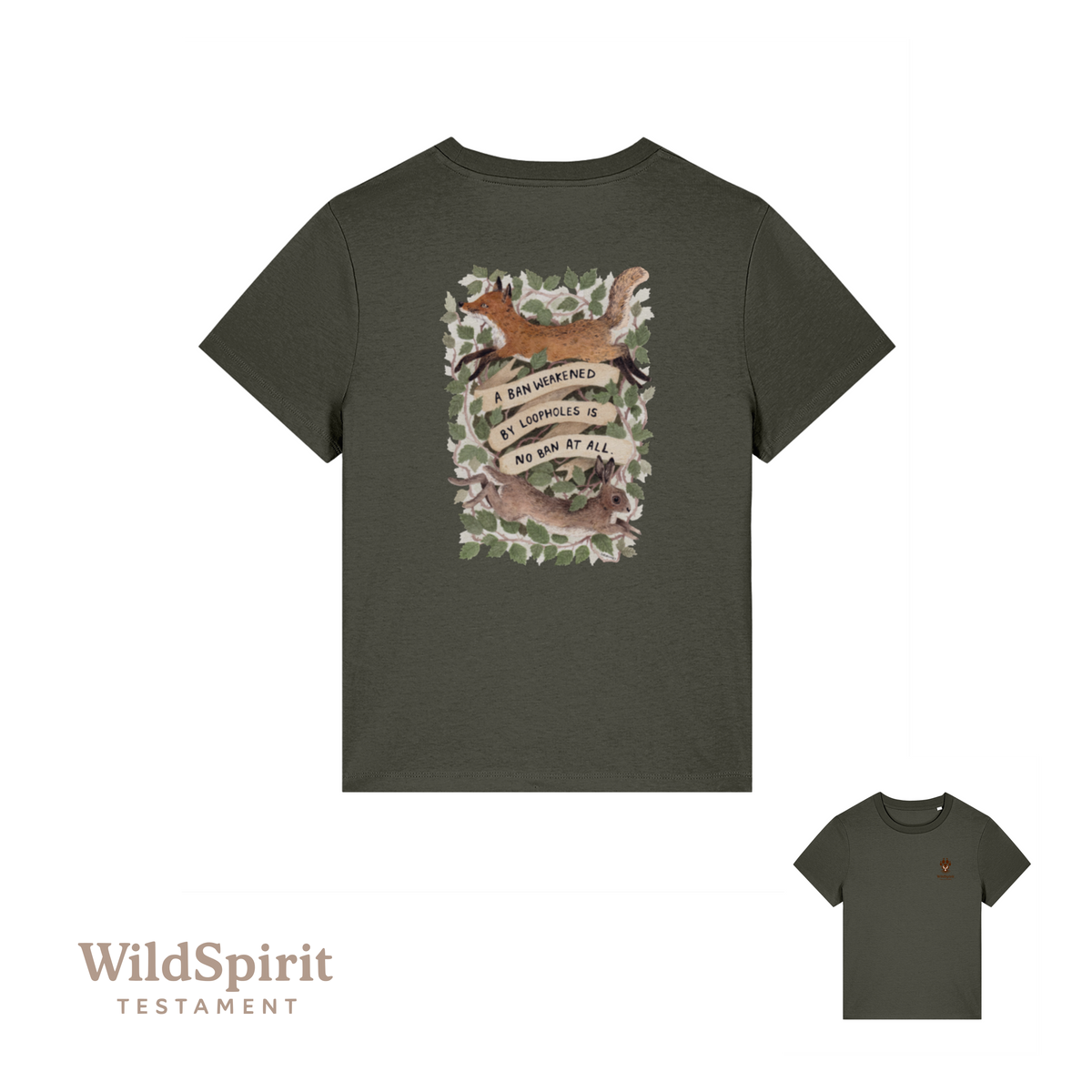 WildSpirit Testament – Fox & Hare Hunting (Shrubsy Art Edition) Women’s Tee