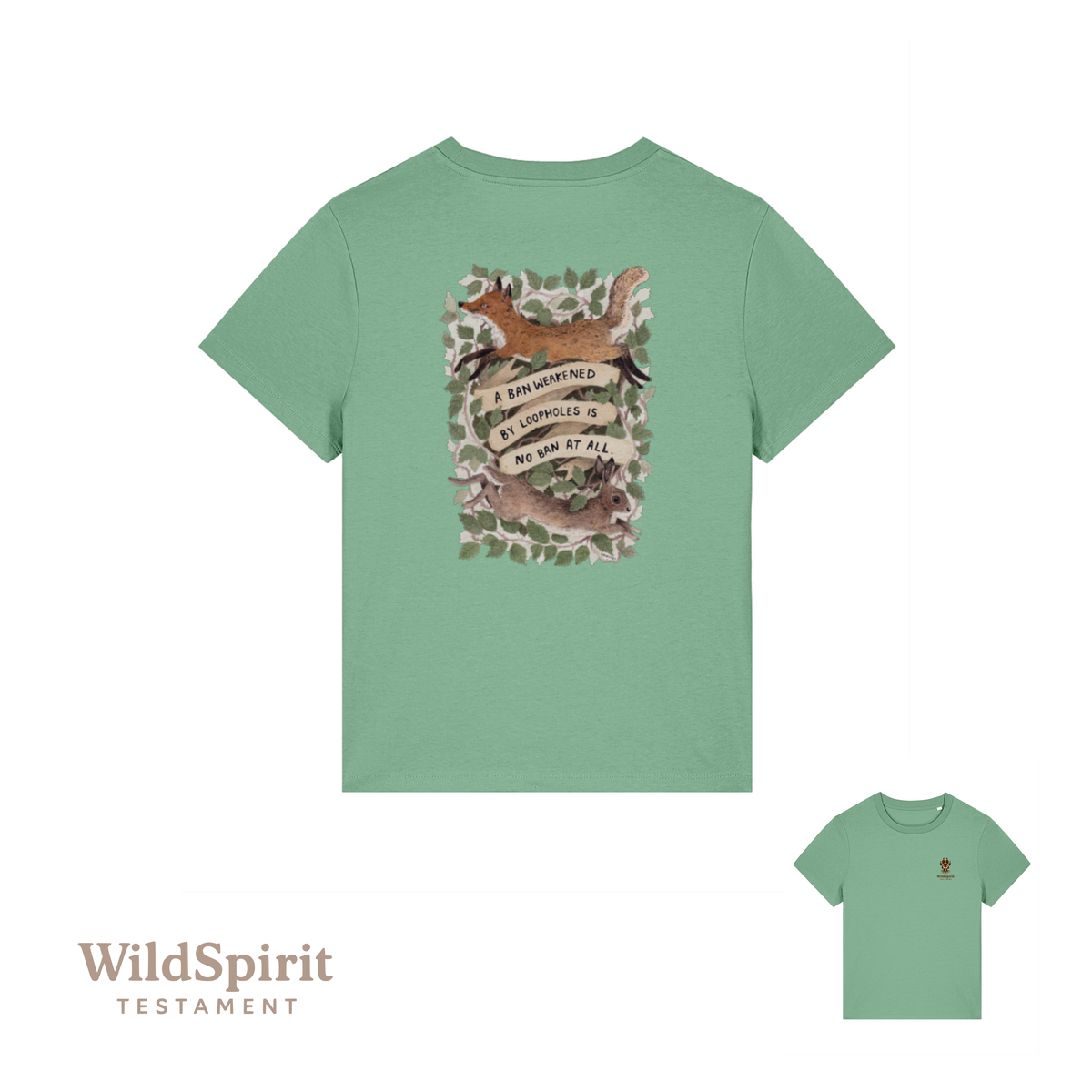 WildSpirit Testament – Fox & Hare Hunting (Shrubsy Art Edition) Women’s Tee