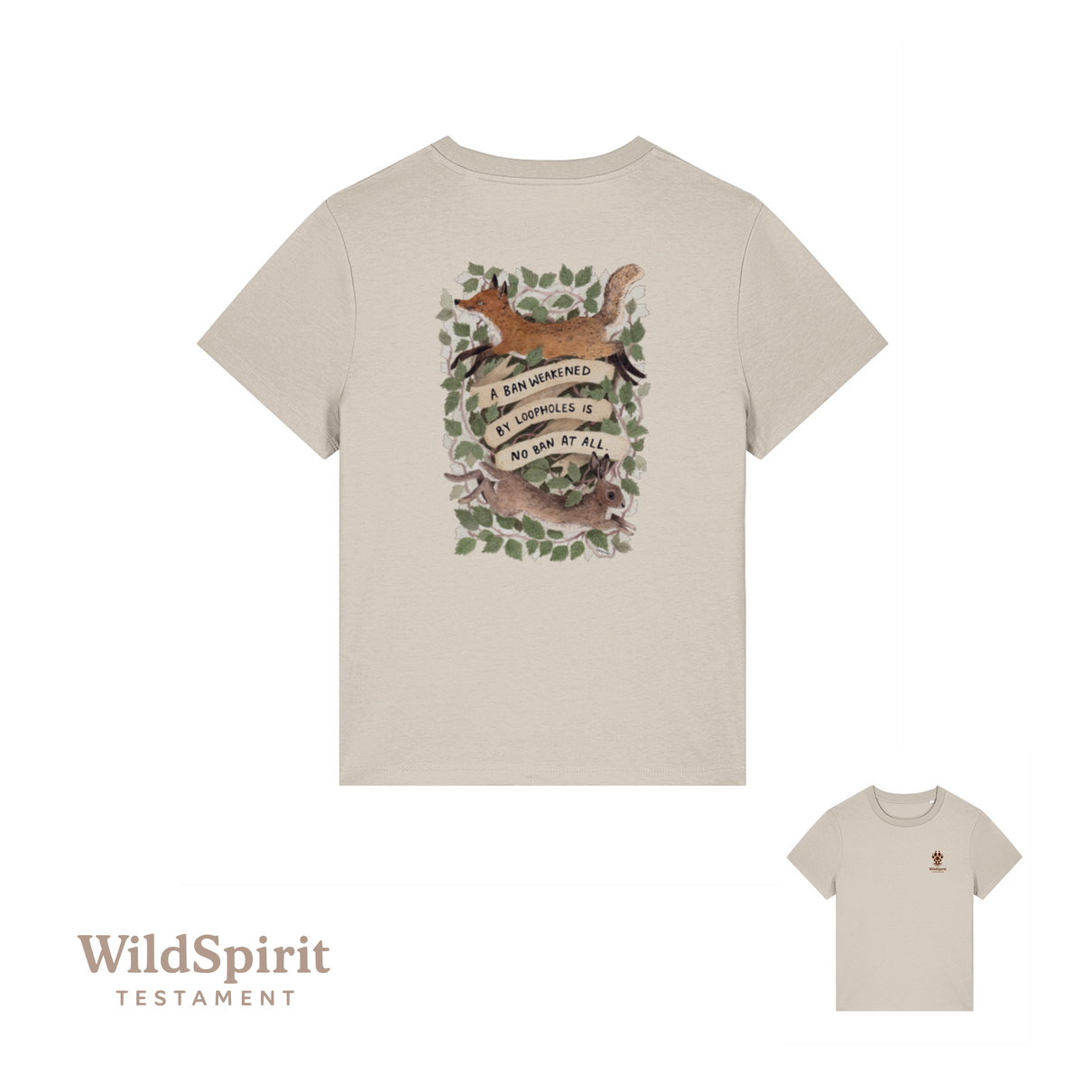 WildSpirit Testament – Fox & Hare Hunting (Shrubsy Art Edition) Women’s Tee