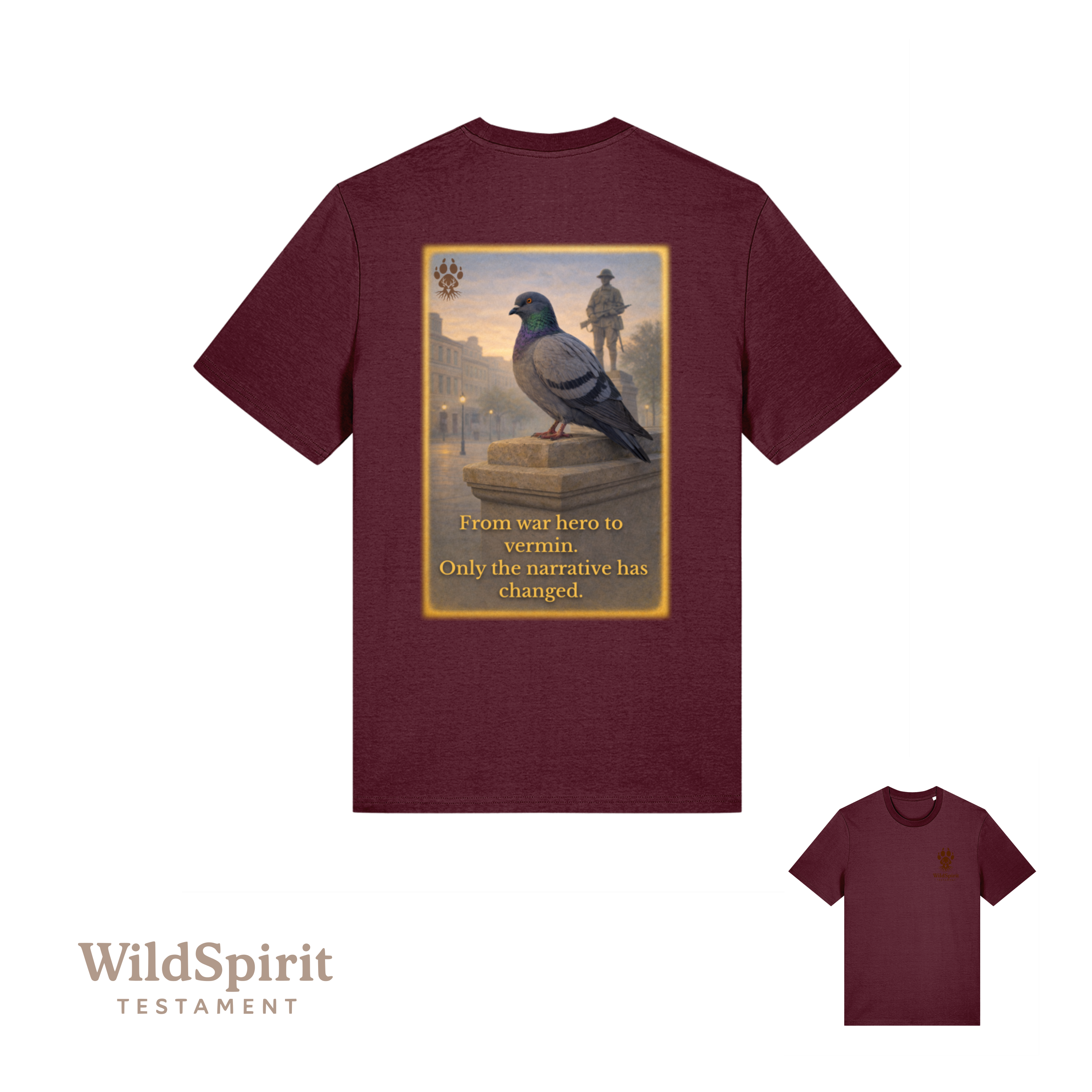 WildSpirit Testament – Pigeon Control (Colour Edition) Unisex Tee