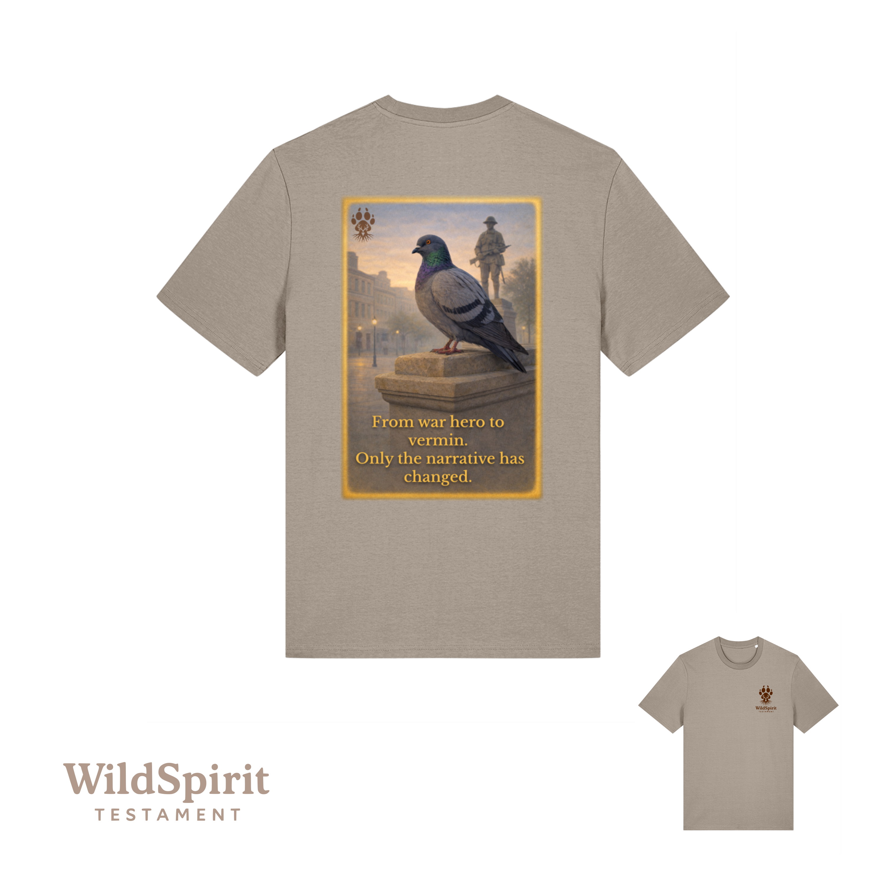 WildSpirit Testament – Pigeon Control (Colour Edition) Unisex Tee